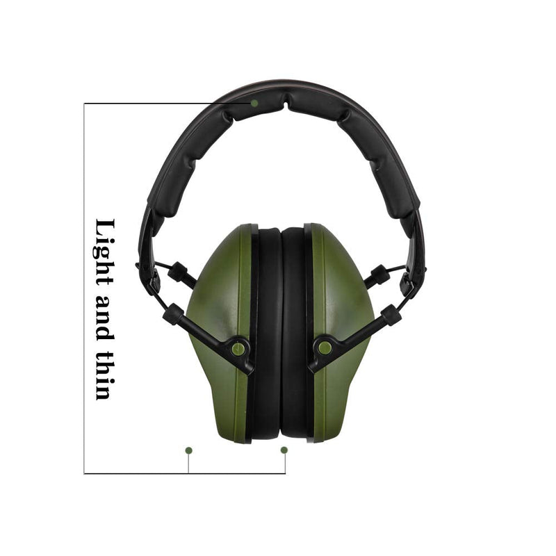  [AUSTRALIA] - Huarui Noise Cancelling Ear Muff for Shooting Hunting, Adjustable Ear Protection Green