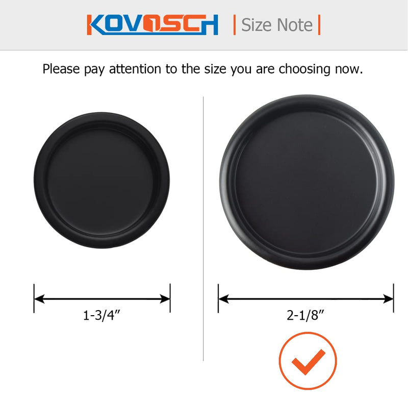  [AUSTRALIA] - KOVOSCH 8 Pack Closet Door Finger Pull Black - 2-1/8” Round Sliding Closet Finger Door Pulls, Easy Snap in Installation Black - 8 Pack