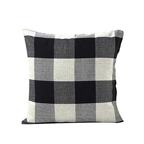  [AUSTRALIA] - XuoAz Buffalo-Check-Plaid Throw-Pillow-Covers for Christmas Decorations Cushion Case Cotton Polyester for Farmhouse Home Decor 18x18Inch (18"X18", Pack of 3) 18"X18"