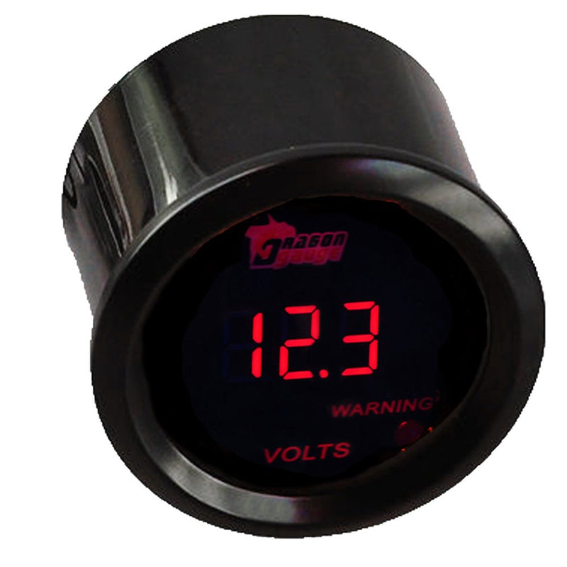  [AUSTRALIA] - Etopars 2" 52mm Black Car Auto Digital Red LED Light Volt Voltage LED Gauge Meter Volt Gauge