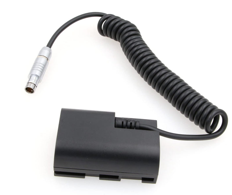  [AUSTRALIA] - ZBLZGP RS 3 Pin Male to LP-E6 Dummy Battery Adapter Coiled Power Cable for Small HD