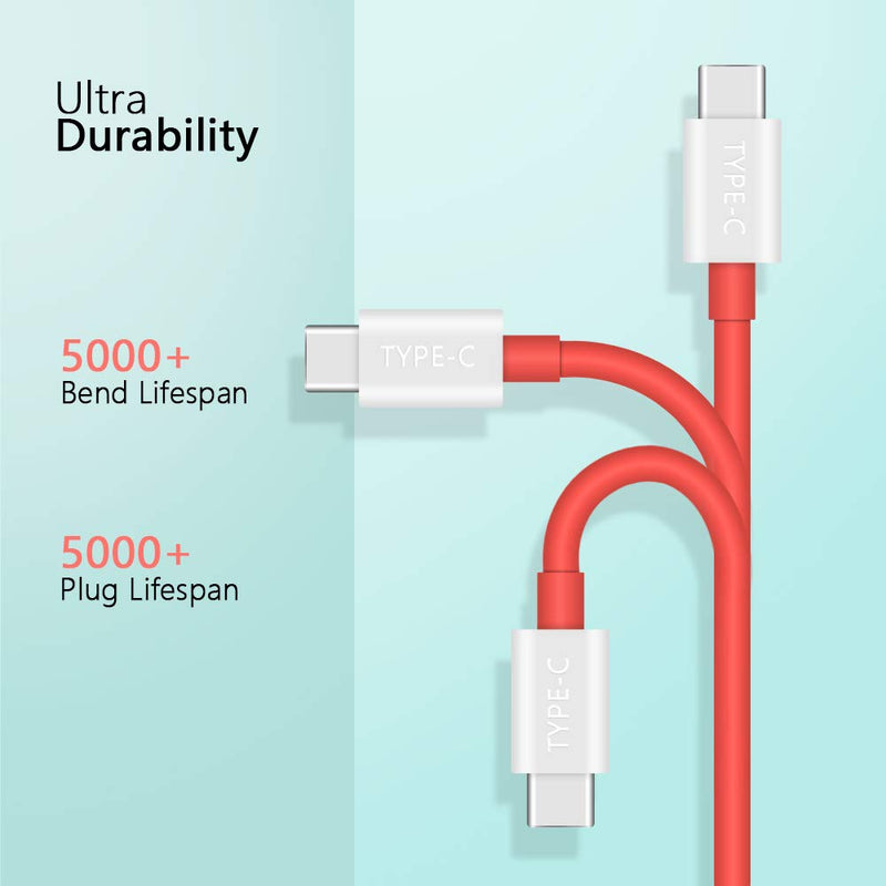  [AUSTRALIA] - COOYA Dash Charge Cable Replacement for OnePlus 7 6T 6 5 5T, 65W 80W SUPERVOOC Charge for OnePlus 11 10 Pro/Nord 2T/N20/N30 Warp Charge for OnePlus 7 Pro 7T 8 Pro, 6ft 2Pack USB C Charging Data Cable