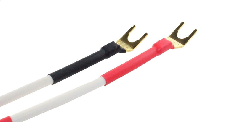 [4-Pack] HiFi Speaker Cable Jumpers Wire/Assembled (Spade Plug to Banana Plugs) White/ジャンパーケーブル Yラグ⇔バナナプラグ/하이파이 점퍼케이블/音箱跳线 喇叭跳线 Wva-bw02 - LeoForward Australia