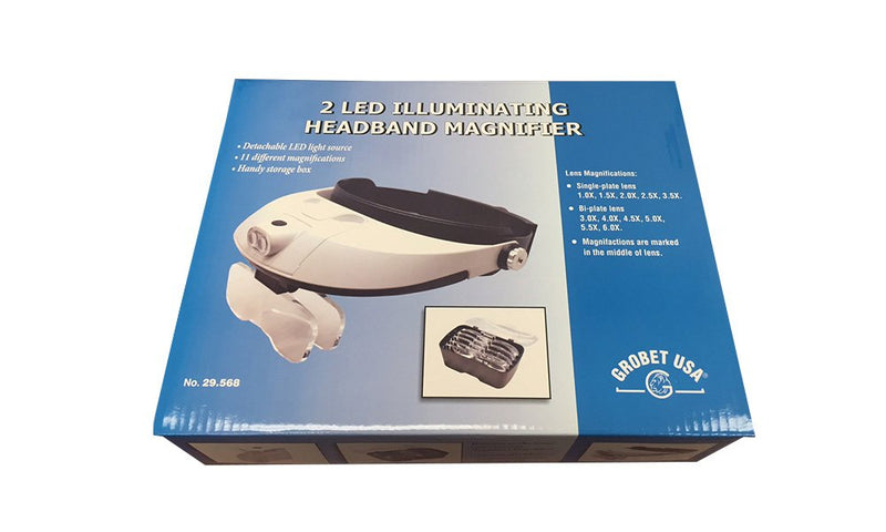 Grobet LED Illuminating headband magnifier - LeoForward Australia