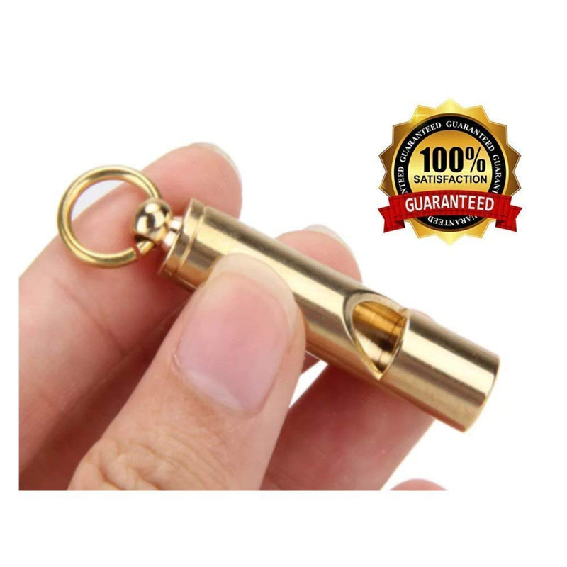 Loudest Brass Whistle | Best Premium Emergency Whistle | One Piece | Outdoor Survival Whistle | On Key-Chain or Hang Around Your Neck and Carry it Anywhere! - LeoForward Australia