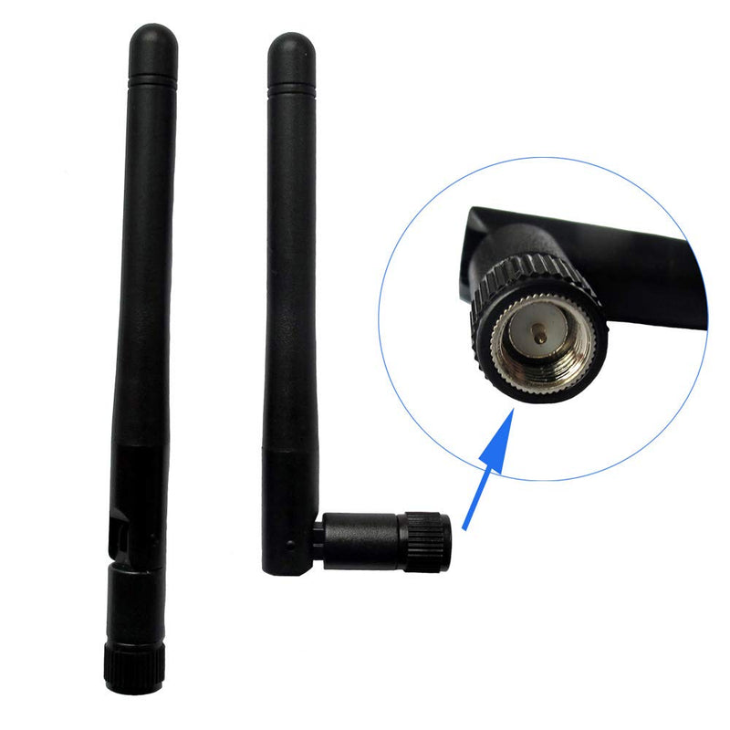 3dBi 2.4GHz Wireless Rubber Aerial Omni-Directional WiFi Antenna SMA Male Connector for Wireless Network Router Pack of 2 - LeoForward Australia