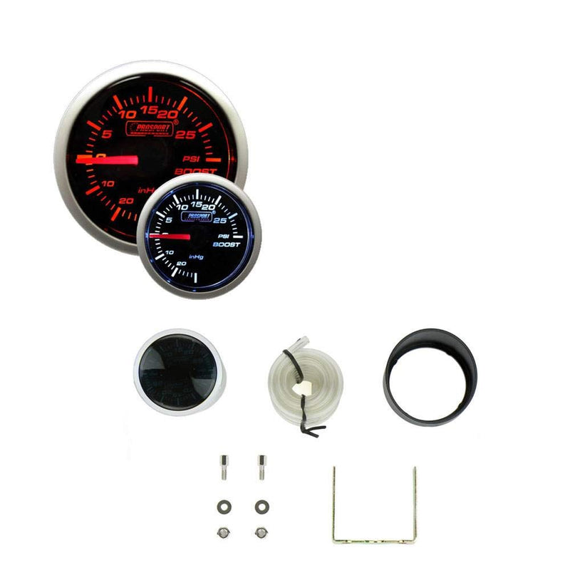  [AUSTRALIA] - Prosport Gauges Boost Gauge- Mechanical Amber/White Performance Series 52mm (2 1/16")