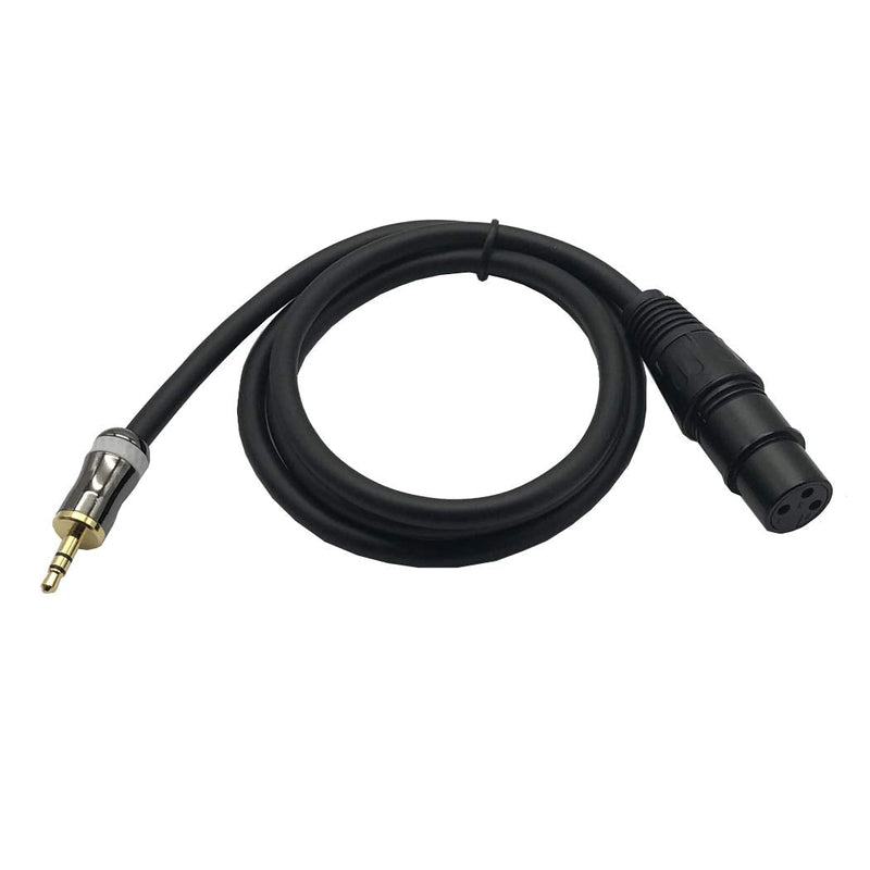  [AUSTRALIA] - MMNNE 3 Feet 3.5mm (1/8 Inch) TRS to XLR Cable,Male to Female Mono Microphone Cable Compatible with Camcorders, DSLR Cameras, Computer Recording Device and More