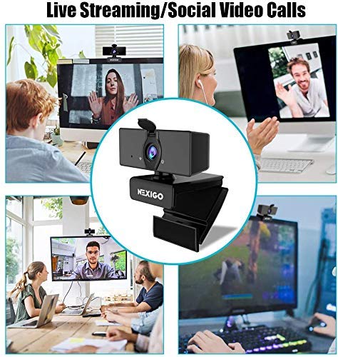  [AUSTRALIA] - 1080P Business Webcam with Software, Dual Microphone & Privacy Cover, NexiGo N660 USB FHD Web Computer Camera, Plug and Play, for Zoom/Skype/Teams/Webex, Laptop MAC PC Desktop