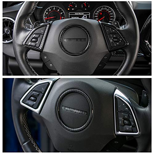  [AUSTRALIA] - RT-TCZ Car Interior Accessories for Chevrolet Camaro Accessories Auto Steering Wheel Moulding Frame Trim Cover ABS Trim Decor for Chevrolet Camaro 2017 2018 2019 2020