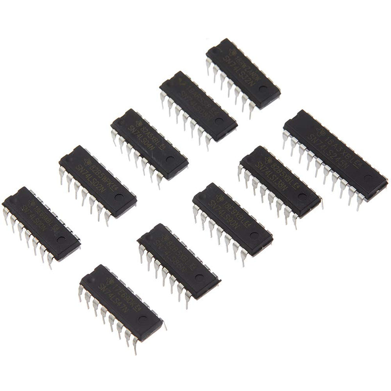 Bridgold 20pcs 10 Types 74LSxx Series Low-Power Schottky Logic IC，Digital Integrated chip，Including:74LS00 74LS02 74LS04 74LS08 74LS32 74LS47 74LS86 74LS90 74LS138 74LS245 Each 2 pcs. - LeoForward Australia