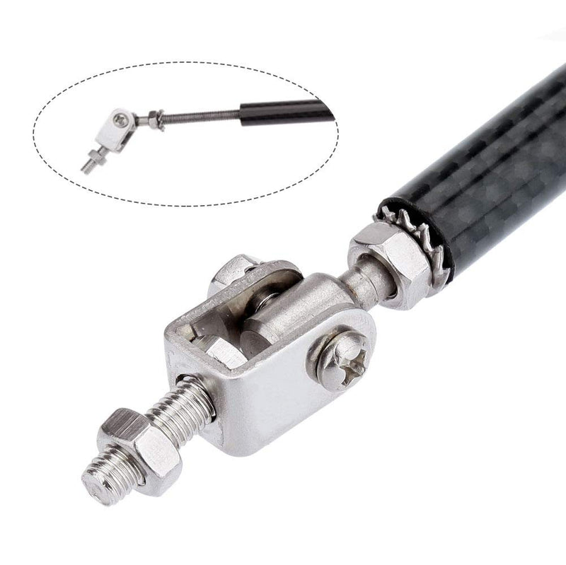  [AUSTRALIA] - 2PCS Adjustable Carbon Front Bumper Lip Splitter Strut Rod Tie Support Bars Replacement fit for Universal Black 200mm/7.87”