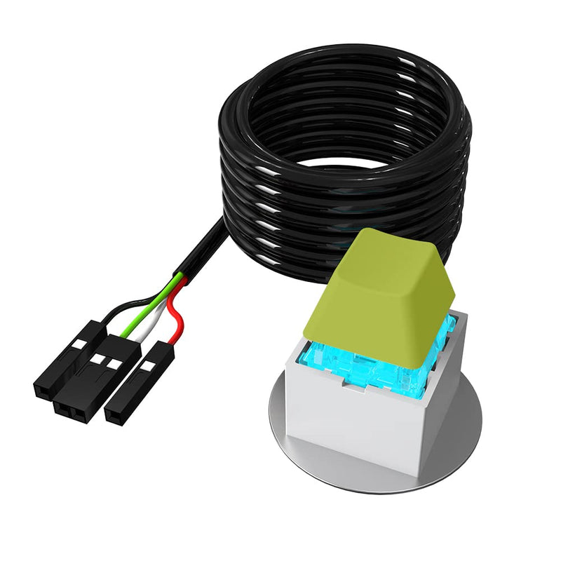 [AUSTRALIA] - DKE Desktop Computer Power Switch Power Supply Control Adapter Cable 2M External PC Power Button ATX Desktop Computer Case Motherboard Switch On Off Power SW Cables(White and Chartreuse) White and Chartreuse