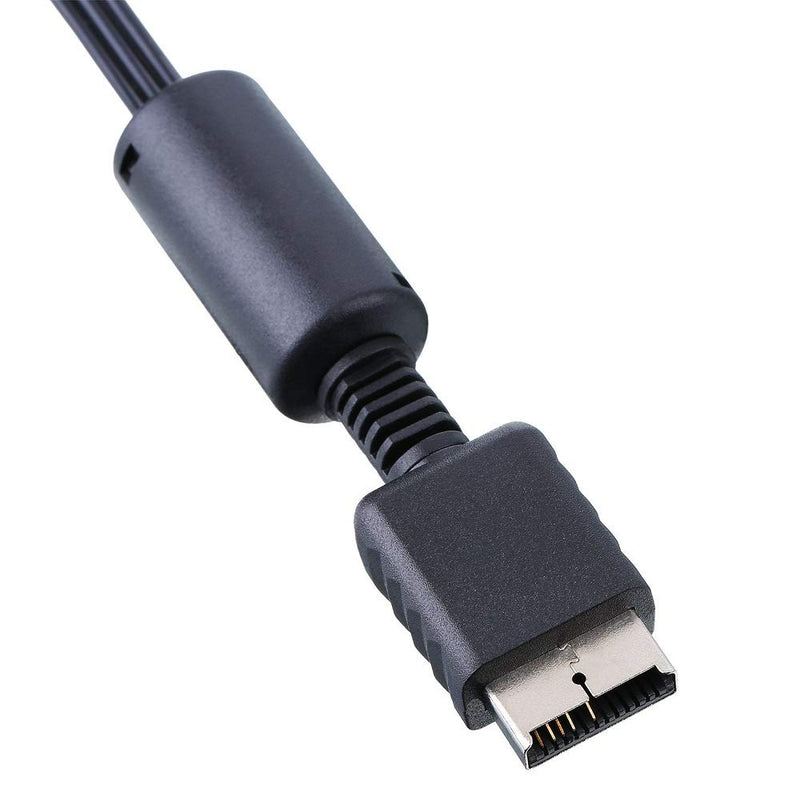 PS2 PS1 PS3 to AV Cable 6ft AV Cable Compatible for Playstation 1 2 3 Replace AV Cable - Black - LeoForward Australia