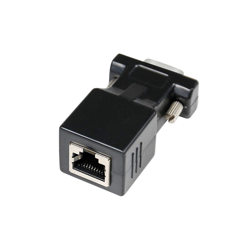  [AUSTRALIA] - DTECH DB9 to RJ45 Serial Adapter RS232 Female to RJ-45 Female Ethernet Converter Compatible with Standard 9 Pin RS-232 Devices DB9 female to RJ45