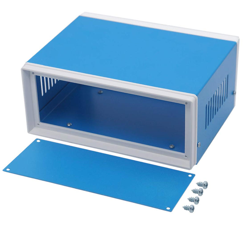  [AUSTRALIA] - Zulkit Junction Box Blue Metal Project Box DIY Electric Enclosure Case Preventive Case Electrical Box 7.9 x 6.5 x 3.5 inch 7.9" x 6.5" x 3.5"