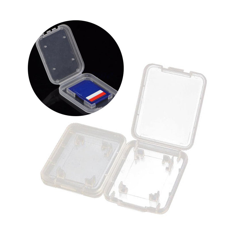 10 Pcs Plastic Memory Card Storage Case Compatible with SD MMC/SDHC PRO Duo White - LeoForward Australia