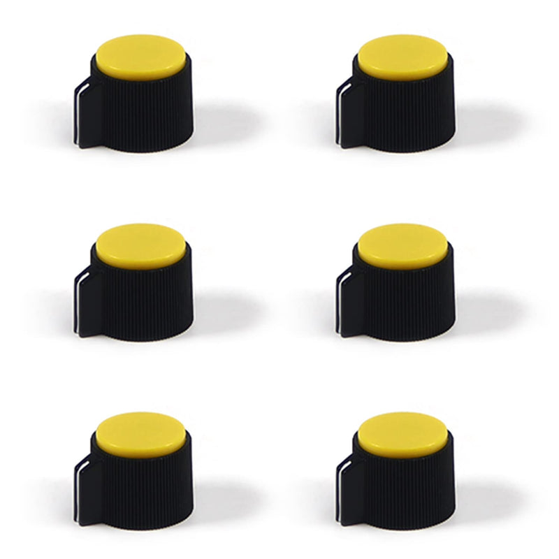  [AUSTRALIA] - Fielect 10Pcs Potentiometer Control Knobs 6mm Volume Control Rotary Knob Guitar Knob Volume Audio Knob, 19x16.5mm Yellow Yellow 19x16mm 10Pcs