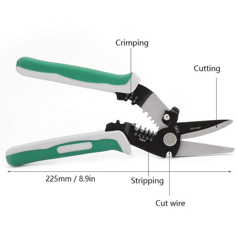  [AUSTRALIA] - High-carbon Steel Multifunctional Bending Cable Wire Stripper Stripping Crimping Pliers Electrician Scissors Hand Tool
