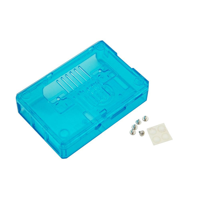  [AUSTRALIA] - Commes Raspberry Pi 3 Model B Case with Mini Cooling Fan, Compatible with Raspberry Pi 2 Model B & Pi Model B+ Blue (Transparent Blue) transparent blue