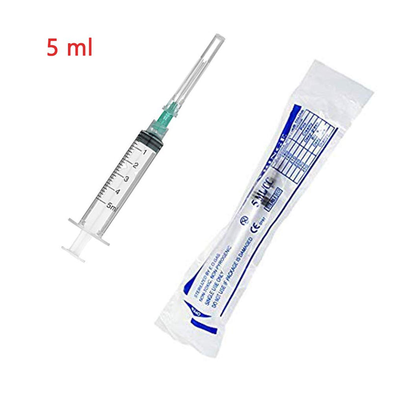  [AUSTRALIA] - 35Pack 5ml/cc Disposable Syringes with 21Ga Needles Caps,Plastic Syringe with Mearsurement for Labs,Liquid,Industrial Use,Feeding,Paint