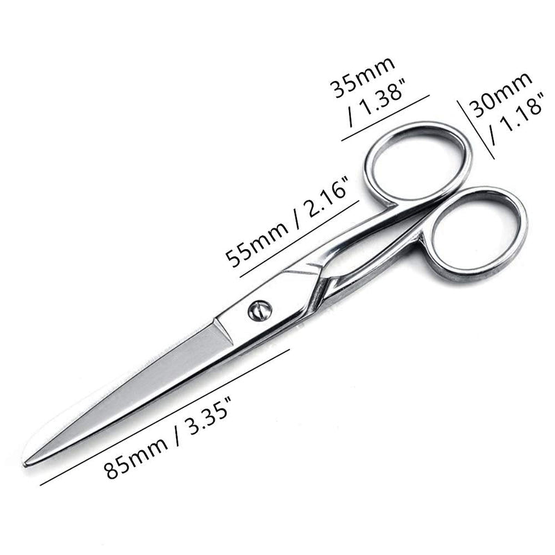  [AUSTRALIA] - 7 Inch Silver Shears Knife Edge Craft Tailor Scissors Heavy Duty Stainless Steel Professional Fabric Dressmaker Shears for Cutting Fabric, Cloth, Leather, Canvas, Denim (Silver)