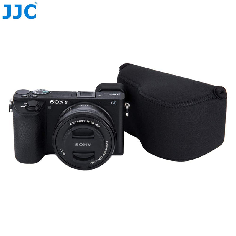  [AUSTRALIA] - JJC Ultra Light Neoprene Black Camera Case for A6600/A6500/A6400/A6300/A6100/A6000 with 16-50mm lens, RX1RII, SX420IS, LX100II, fp, fp L and other camera with lens up to 4.7 x 2.9 x 3.4 (W x H x D)