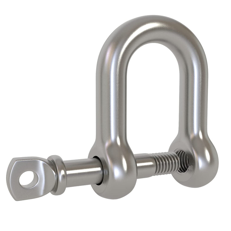  [AUSTRALIA] - 2 Pcs 1/2 Inch 12mm Screw Pin Anchor Shackle 304 Stainless Steel D Ring Shackle for Wirerope Lifting, Ship Anchor, Rope Bracelets Or Construction, Car