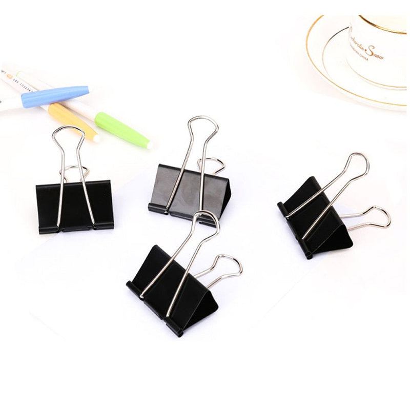  [AUSTRALIA] - DSTELIN Large Binder Clips 1.6Inch (24 Pack), Big Paper Clamps Clips for Office Supplies, 1.6Inch/41mm Width, 0.7Inch/18mm Capacity, Black