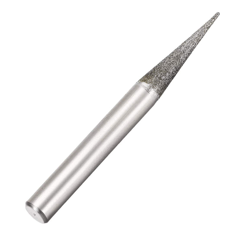 uxcell Diamond Burrs Bits Grinding Drill Carving Rotary Tool for Glass Stone Ceramic 120 Grit 1/4" Shank 6mm Pointed 5 Pcs - LeoForward Australia