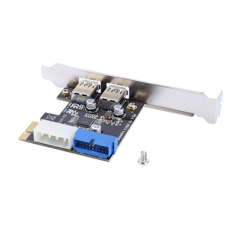  [AUSTRALIA] - PCI-E to 2 USB 3.0 Hub Port PCI Expansion Card Adapter with Front 20-PIN Interface