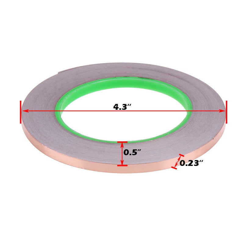  [AUSTRALIA] - Oubaka 4 Pack Copper Foil Tape,Copper Tape Double-Sided Conductive with Adhesive for EMI Shielding,Paper Circuits, Electrical Repairs, Grounding(1/4inch)