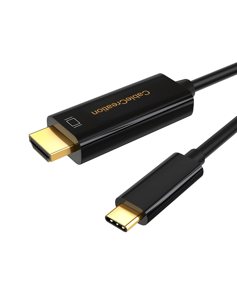  [AUSTRALIA] - CableCreation USB C to HDMI Cable 6FT 4K@60Hz, USB Type C to HDMI Cord for Home Office, Compatible with MacBook Air 2022 M2，MacBook Pro 2020, iPad Pro 2020 2018, Surface Book 2, Galaxy S23/S20/S10 Black