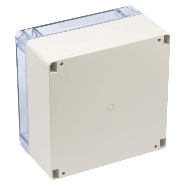  [AUSTRALIA] - Zulkit Junction Box ABS Plastic Dustproof Waterproof IP65 Universal Electrical Boxes Project Enclosure Grey with Clear Cover 6.3 x 6.3 x 3.5 inch (160 x 160 x 90mm) 6.3"x6.3"x3.5"