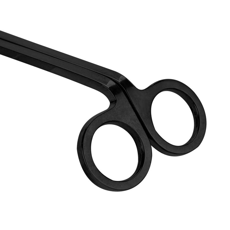  [AUSTRALIA] - DEWIN Candle Scissors - Fashion Plating Stainless Steel Candle Heart Clip, Wick Trimmer, Candle Wick Scissors Tool, 1Pcs (Black)