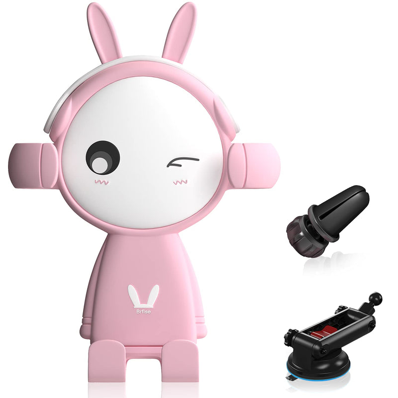  [AUSTRALIA] - Brfise Pink Phone Holder for Car Cute, Kawaii Cell Phone Holder Car Mount for Air Vent Dashboard Windshield Compatible with iPhone 12 Pro Max/XR/XS/X/11/8/7 Plus/6s/Samsung S20 Ultra/Note 10