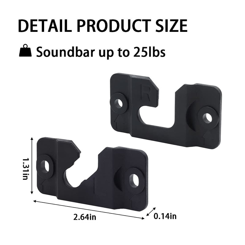  [AUSTRALIA] - Tendodo 1 Pair of AH96-03064A Black Wall Mounting Bracket for Samsung Sound bar HWJ355 HWJ450 HW-J355 HW-J450 HW-J355/ZA HW-J355/ZP HW-J450/ZA HW-J450/ZP