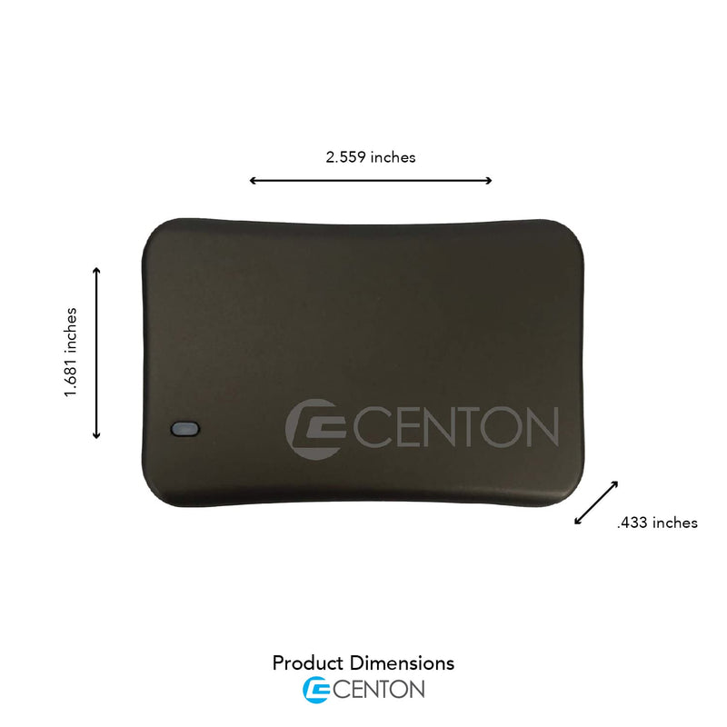  [AUSTRALIA] - Centon External SSD (Black), USB-C 3.2 Gen 2, 1000GB 1 TB Black