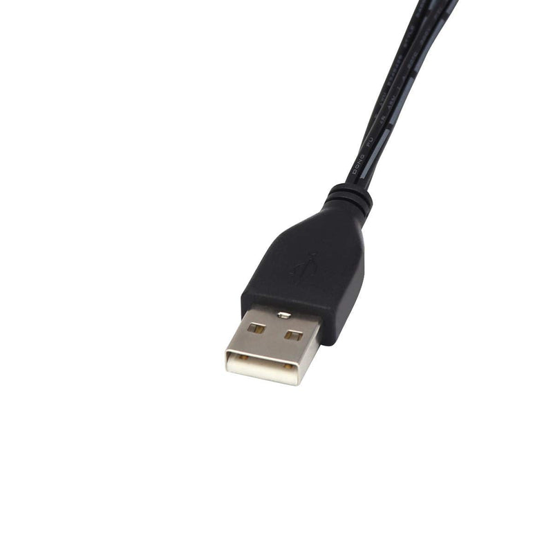  [AUSTRALIA] - USB 2.0 Male to Dual Female Charging Extension Cable, Furniture nightstand USB Charging Port, Panel Mount Cable with Screw Hole 5ft (1pc 1.5m Cables and adapters) 1.5mCables and adapters