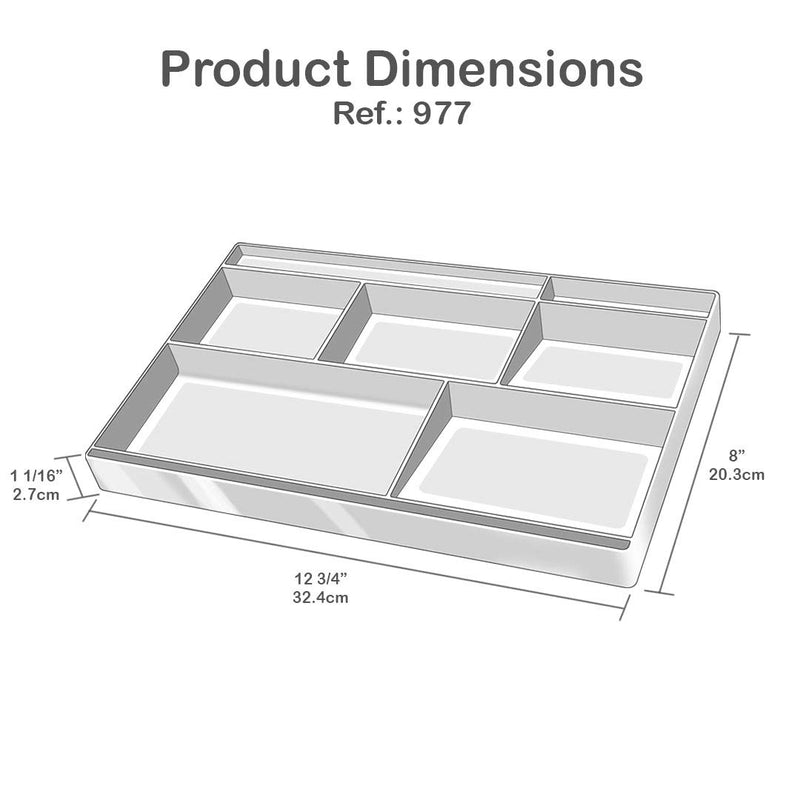 Acrimet Drawer Organizer Bin Multi-Purpose Storage for Desk Supplies and Accessories (Plastic) (White Color) - LeoForward Australia