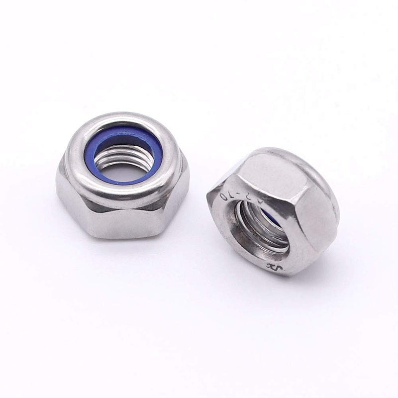  [AUSTRALIA] - M8 x 1.25mm Nylon Insert Hex Lock Nuts 304 Stainless Steel 18-8 Locknut, Bright Finish, Pack of 20 M8 x 1.25mm (20 PCS)