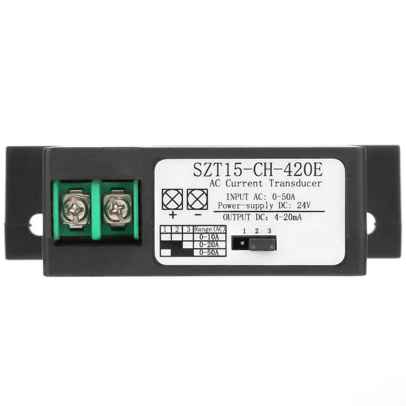  [AUSTRALIA] - AC current converter, SZT15-CH-420E current converter transformer sensor current converter AC 0-50A to DC 0-5V/0-10V/4-20mA