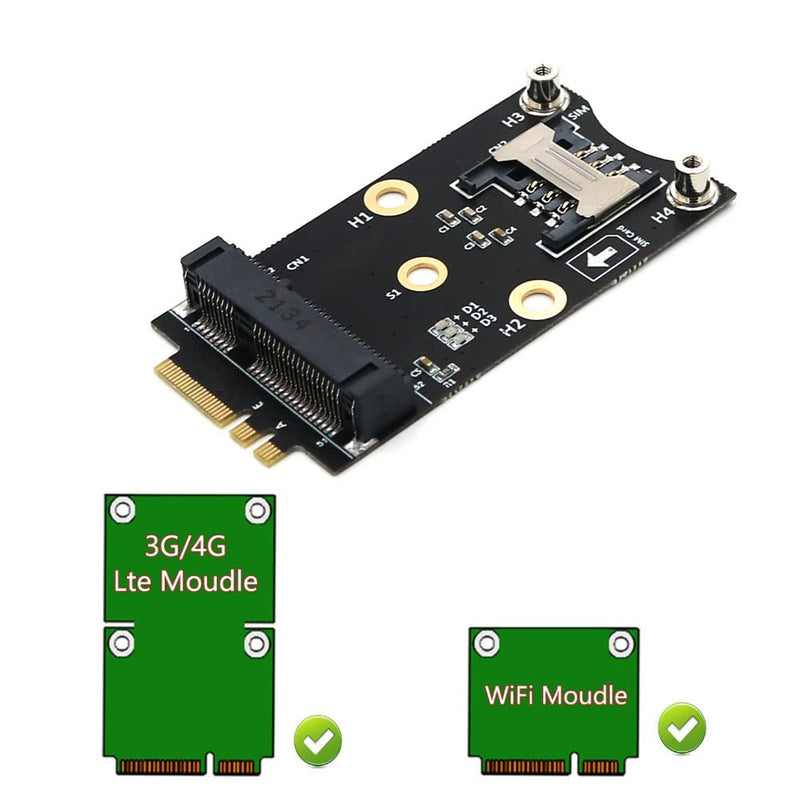  [AUSTRALIA] - Mini PCI-E to M.2(NGFF ) Key A/E Adapter with SIM Card Slot for WiFi/WWAN/LTE Module