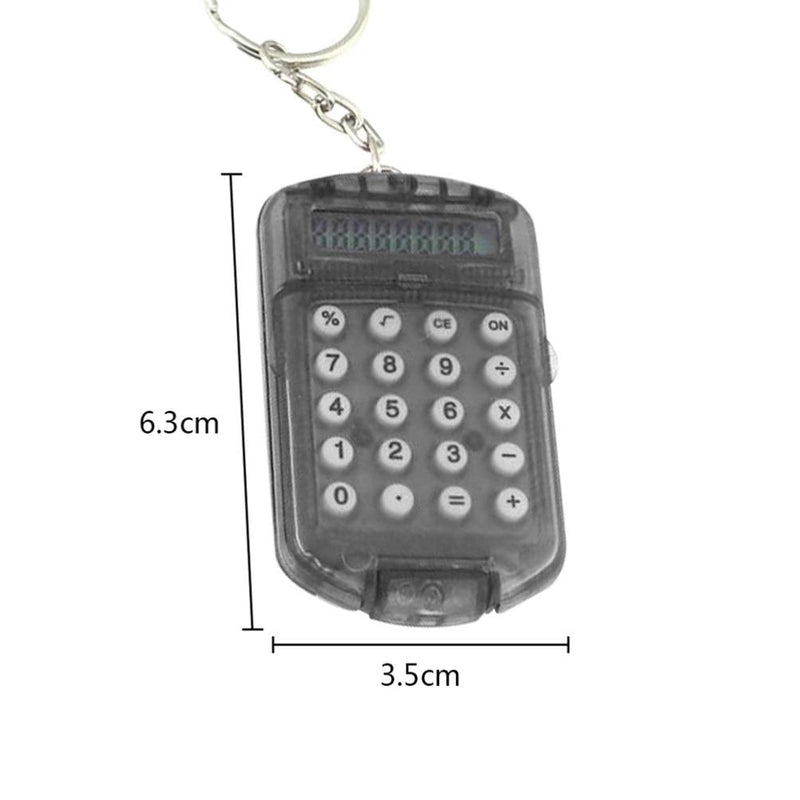  [AUSTRALIA] - NUOBESTY 3pcs Pocket Calculator Key Ring Tiny Small Portable Mini Electronic Calculator for Kids Home Students School (Random Color)