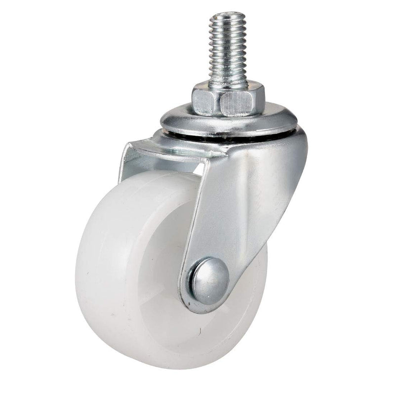  [AUSTRALIA] - uxcell 1.5 Inch Swivel Caster Wheels PP 360 Degree Threaded Stem Caster Wheel M8 x 15mm, 132lb Total Load Capacity, Pack of 4 (2 with Brake, 2 No Brake)