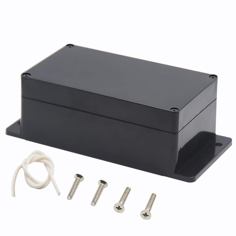  [AUSTRALIA] - Zulkit Junction Box ABS Plastic Dustproof Waterproof IP65 Universal Electrical Boxes Project Enclosure with Fixed Ear Black 6.22 x 3.54 x 2.36 inch (158 x 90 x 60 mm)(Pack of 1) 6.22'' x 3.54'' x 2.36''(Pack of 1)