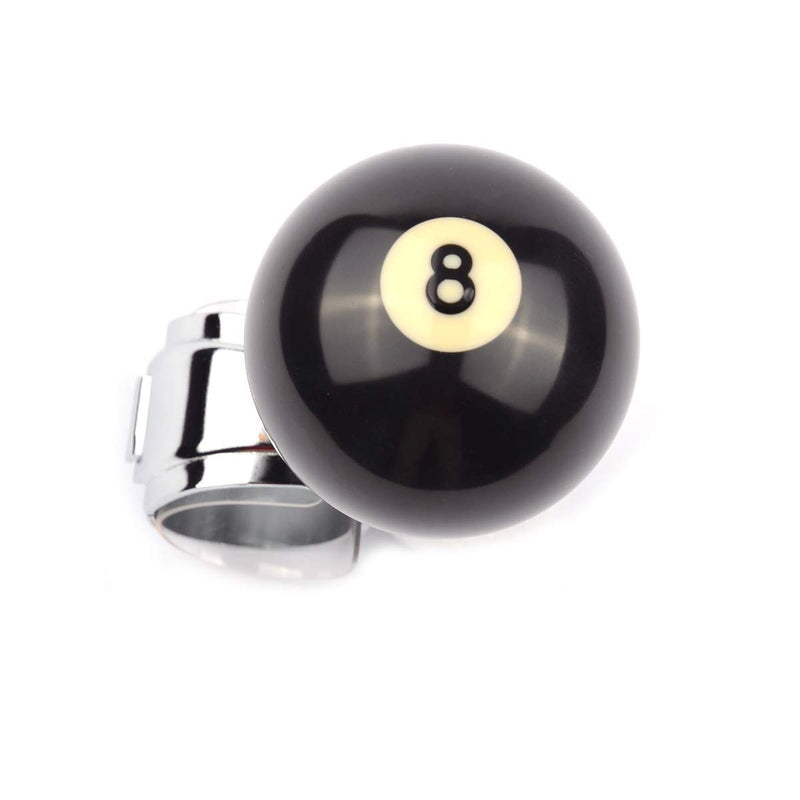  [AUSTRALIA] - SMKJ Black 8 Round Ball Car Steering Wheel Spinner Knob Universal Rotating Suicide Spinners Knob Power Handle for most car