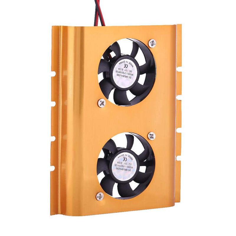 [AUSTRALIA] - Hard Disk Cooling Fan, Wind-Force Hard Drive Cooler Low Noise Super Fast Heat Dissipation Hard Disk Cooler for Hard Disk Drive(Gold) Gold