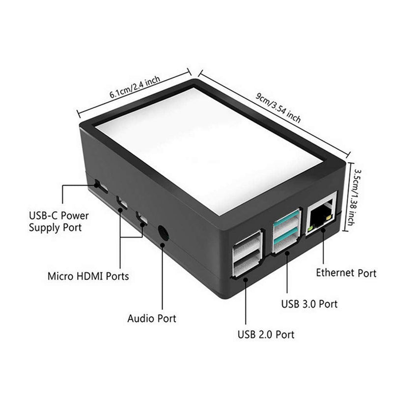  [AUSTRALIA] - Treedix 3.5 inch TFT Touch Screen Module 320x480 Resolution LCD Display Compatible with Raspberry Pi 4B/3B/3B+ with Touch Pen ABS Case and Cooling Fan Compatible with Raspberry Pi 4B