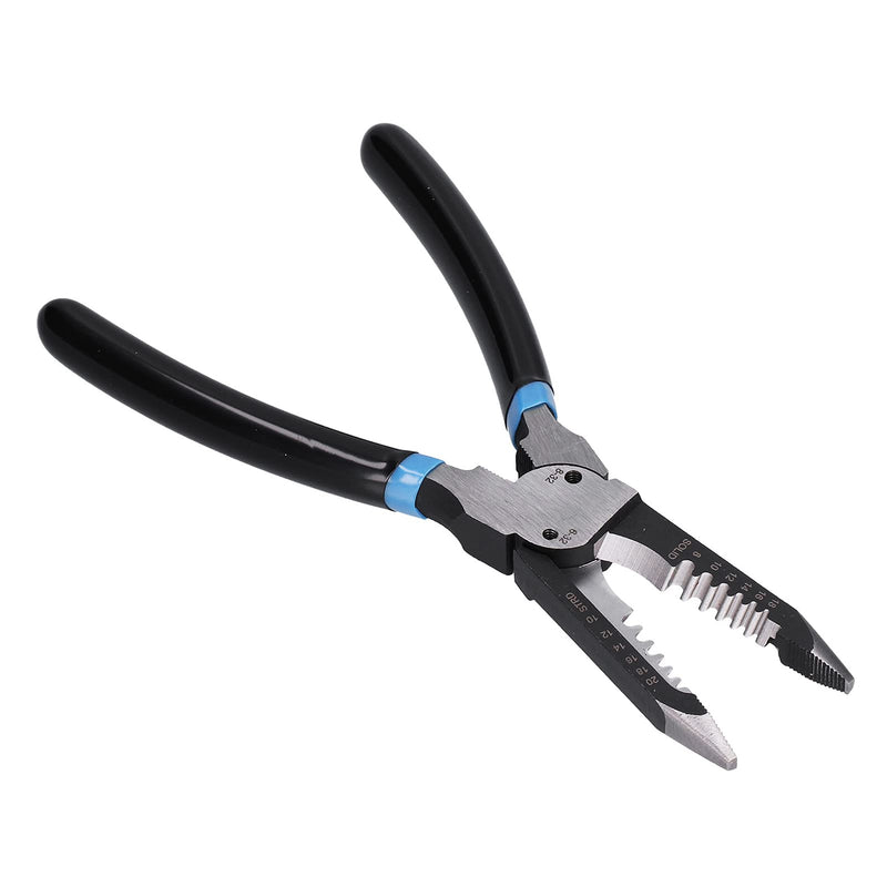  [AUSTRALIA] - 55# Steel Wire Stripper with Broken Wire Holes Multi Tool Needle Nose Wires Pliers Stripper Pointed Mouth Metric